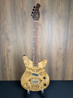 Pete Howlett Windhover English Burr Brown Oak/Korina Solid Body Electric Baritone Ukulele w/gigbag