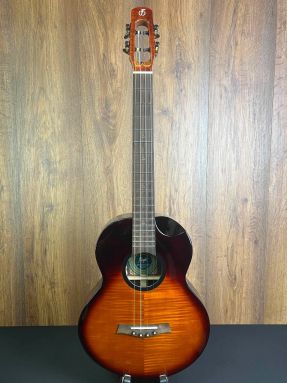 Preowned Flight Navigator All Solid Flamed Maple/Rosewood Electro Acoustic Baritone Ukulele