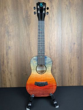 Preowned Kanile'a Ilikai-C Solid Flamed Maple Concert Ukulele w/gigbag