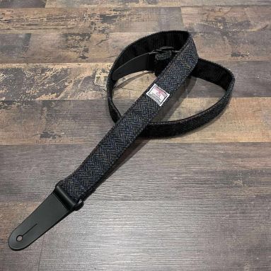 Leathergraft Harris Tweed Luxury Ukulele Strap - Dark Grey