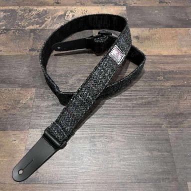 Leathergraft Harris Tweed Luxury Ukulele Strap - Mottled Grey