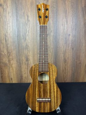 Kamaka HF-1 Solid Hawaiian Monkey Pod Soprano Ukulele w/Hard Case #210610