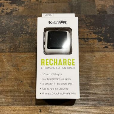 Kala Klipz KK-R-WHT Rechargable Clip On Ukulele Tuner - White
