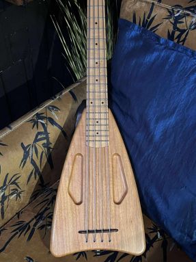 Preowned Magic Fluke Timber Fretted Electric Bass Ukulele Walnut