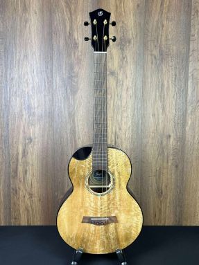 Flight Maia LH EQ-A Solid Mango Top Steel String Left Handed Baritone Ukulele w/Gigbag #4