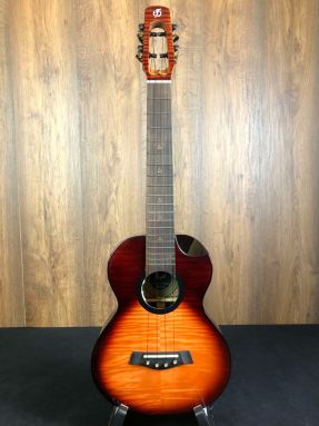Flight Navigator All Solid Flamed Maple/Rosewood Electro Acoustic Tenor Ukulele #5727