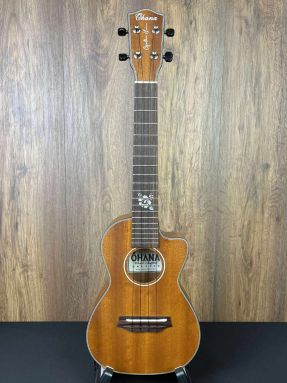 Ohana CK25-CL Cynthia Lin Signature Solid Mahogany Concert Ukulele with Cutaway w/Gigbag