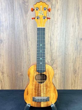 KoAloha KSM-10 Pikake Solid Hawaiian Koa Soprano Ukulele Satin #25-1