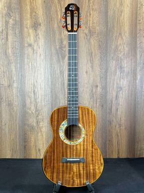 Snail S60B All Solid Flamed Acacia Baritone Ukulele with Gigbag #1