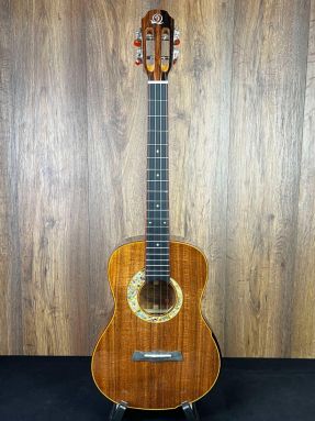 Snail S60BL LEFT HANDED Solid Flamed Acacia Baritone Ukulele with Gigbag
