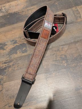 Harris Tweed Luxury Ukulele Strap - Tan/Sand #7