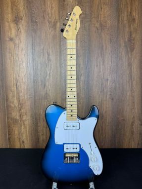 Fanner Pixelator Blue Burst Dual P90 Tenor Ukulele