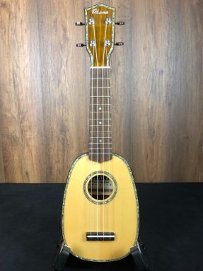 Ohana TPK70G All Solid Wood Spruce/Mahogany Pineapple Sopranino Ukulele