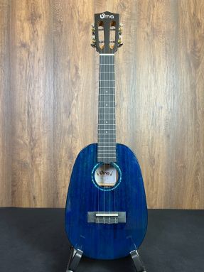Uma UK-20SCP-BL All Solid Mahogany Pineapple Concert Ukulele Blue w/Gigbag