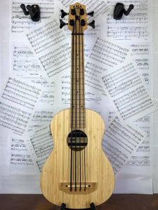 Kala U-BASS-BMB-FS Solid Bamboo UBass Bass Ukulele w/Gigbag