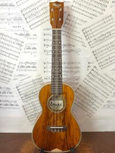 Ohana CK390 Solid Hawaiian Koa Vintage Style 3 Concert Ukulele W/Hard Case