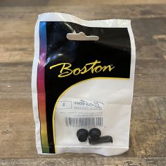 Boston EP-K-B 13mm Black Strap Buttons - Pack of 2 with 2 screws, fit yourself