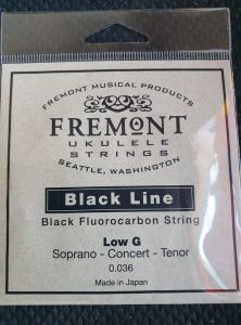 Fremont Black Line Fluorocarbon Single Low G String for Tenor, Concert, Soprano