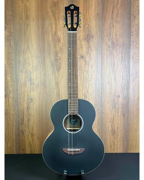 Flight IRIS Solid Spruce Top Baritone Ukulele w/Padded Gigbag - Black