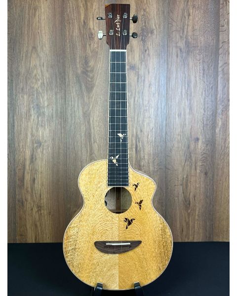 L.Luthier Manga EQ Central Soundhole Electro Tenor Ukulele Solid Mango in gigbag #1