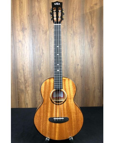 Kala KA-CT-SMH-BG Contour Series All Solid Mahogany Gloss Baritone Ukulele w/gigbag