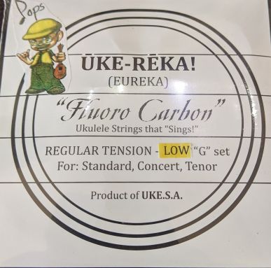 UKE-SA Uke-Reka Clear Fluorocarbon Soprano/Concert/Tenor Low G Ukulele Strings