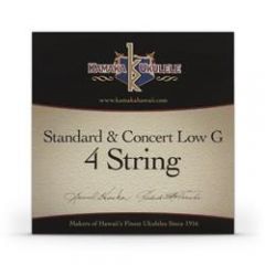 Kamaka S-1G Soprano/Concert LOW G Ukulele Strings Black Nylon Set of 4